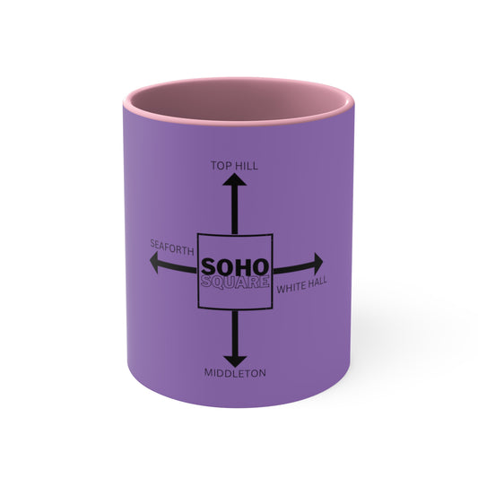 Soho Square Accent Coffee Mug, 11oz (Light Purple)
