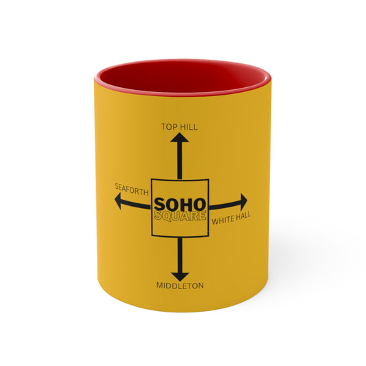 Soho Square Accent Coffee Mug, 11oz (Yellow)
